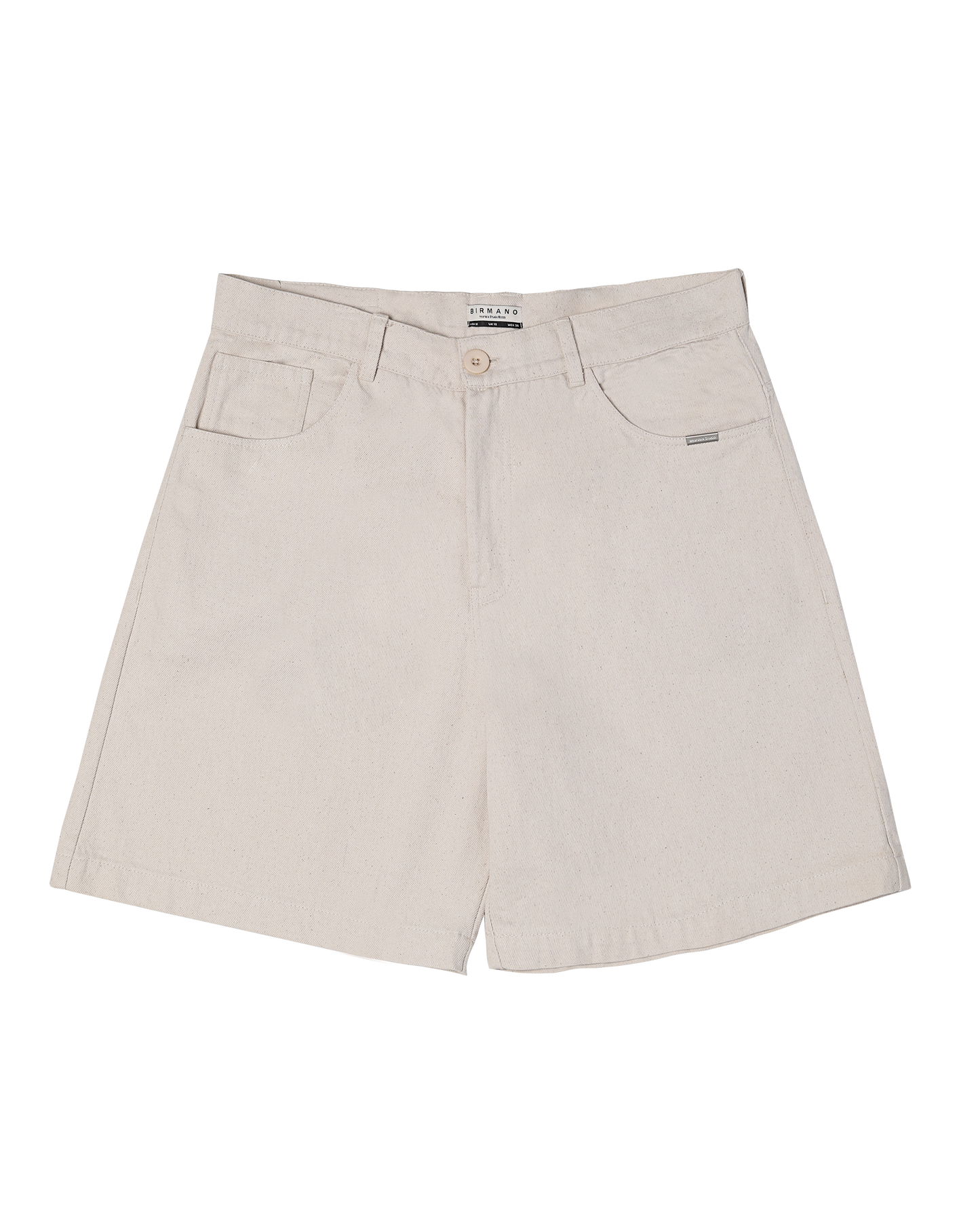 Birmano native cream denim short