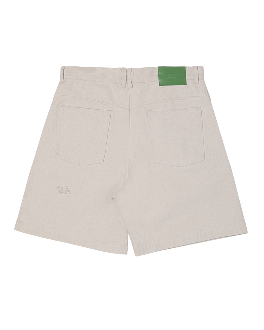 Birmano native cream denim short
