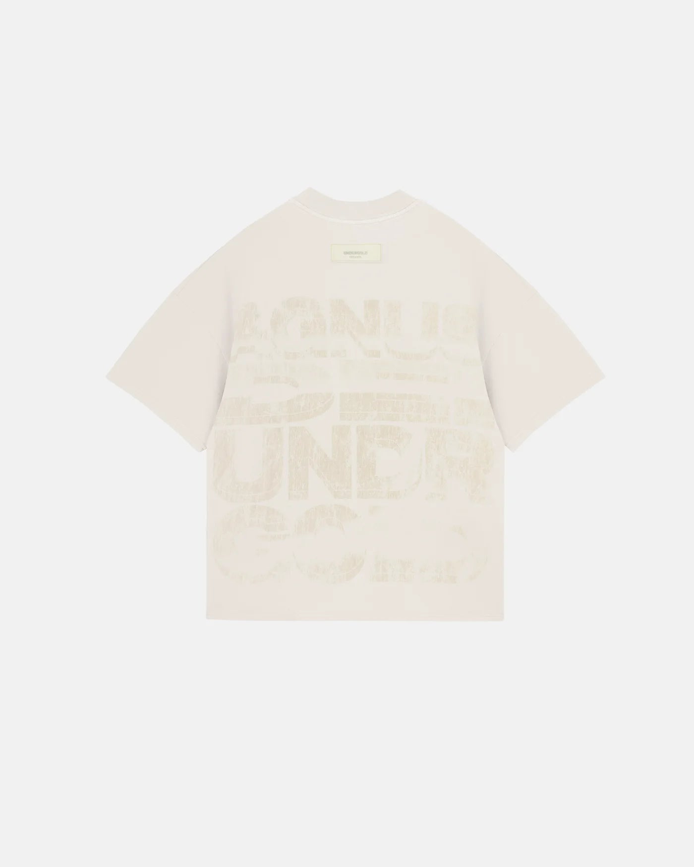 Undergold Agnus Dei Chrome Boxy Fit Tshirt Cream