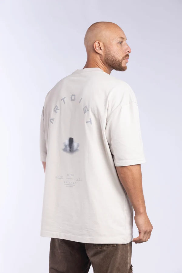 Artdist Blurred Face Light Gray T-Shirt