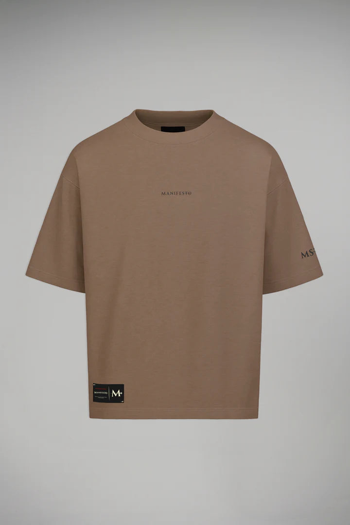 Manifesto camiseta oversize barroco café