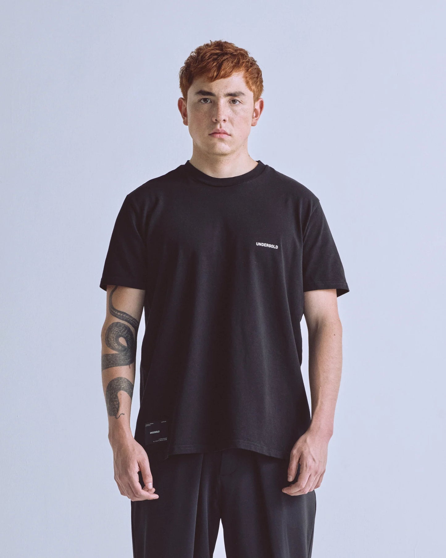 Undergold Basics Tiny Logo Regular Fit T-shirt Black