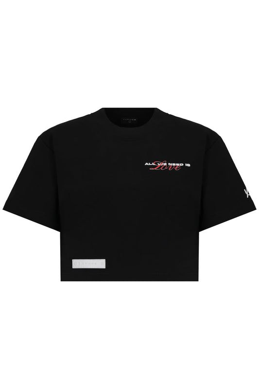 Aurum Love Black Croptop