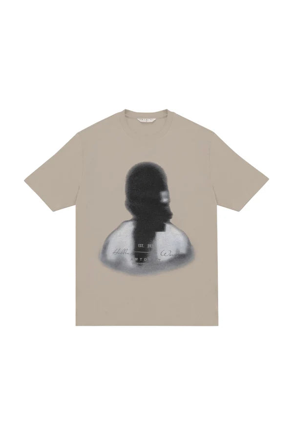 Artdist Blurred Face Light Gray T-Shirt