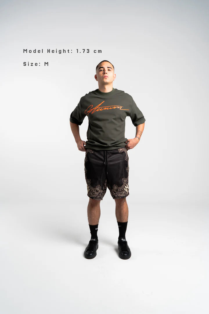 Aurum black bandana shorts