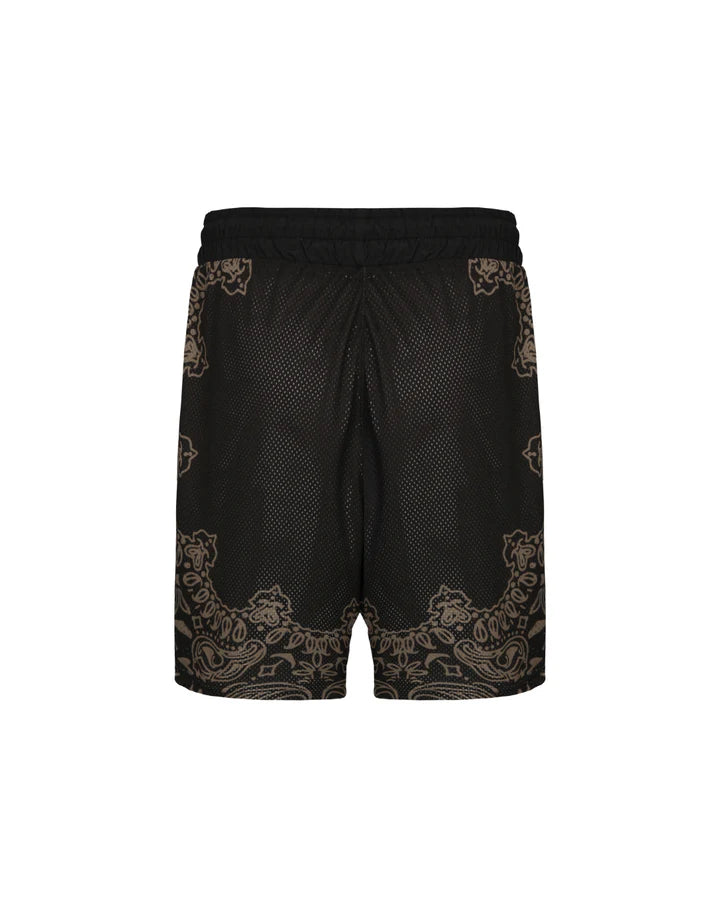 Aurum black bandana shorts