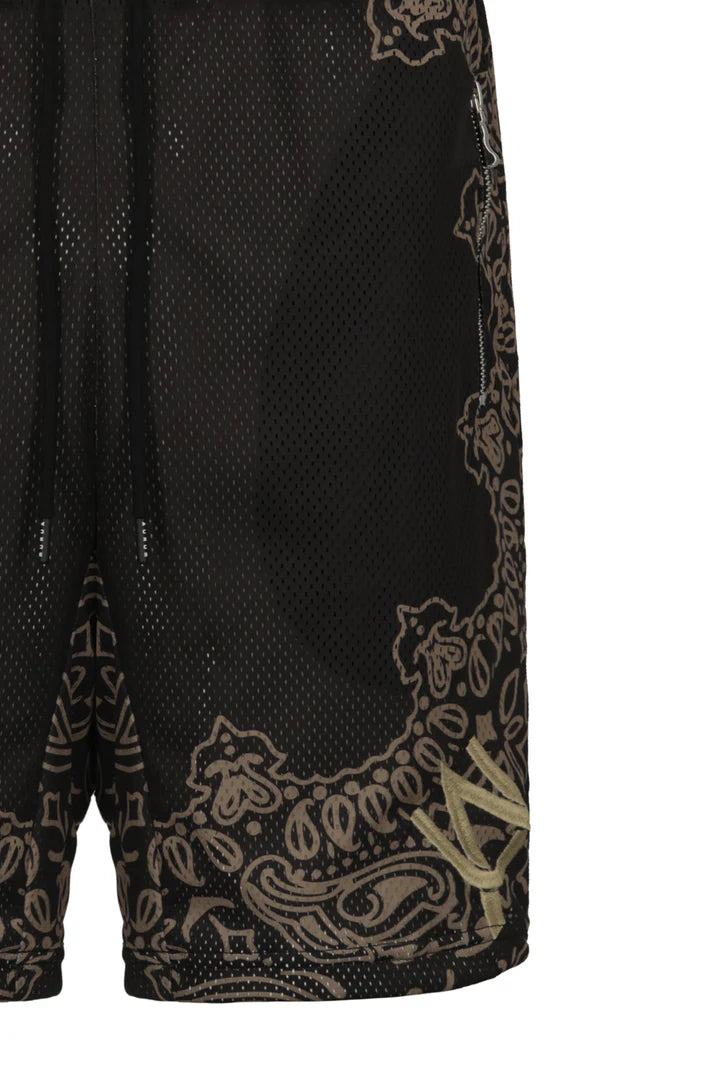 Aurum black bandana shorts