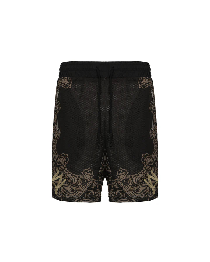 Aurum black bandana shorts