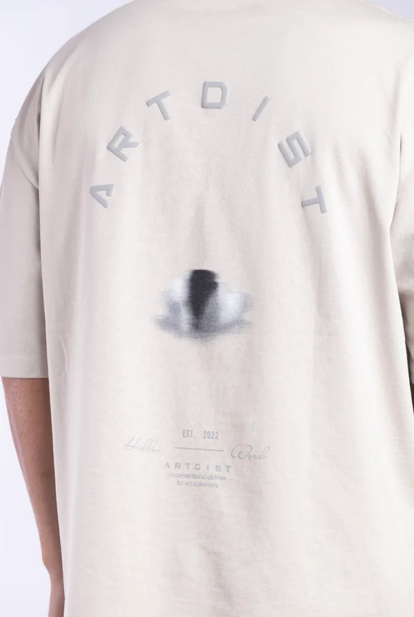 Artdist Blurred Face Light Gray T-Shirt