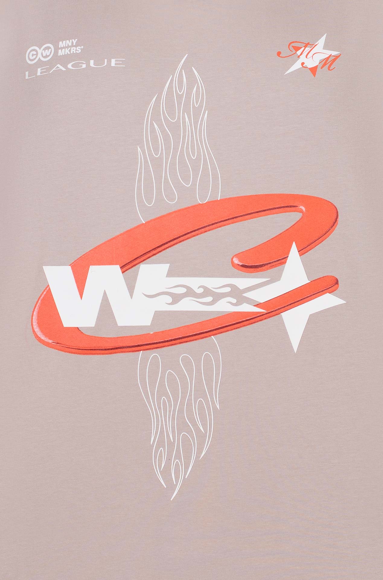 Money makers camiseta regular flame beige