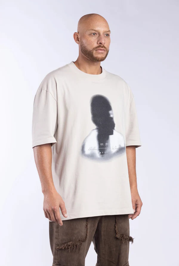 Artdist Blurred Face Light Gray T-Shirt