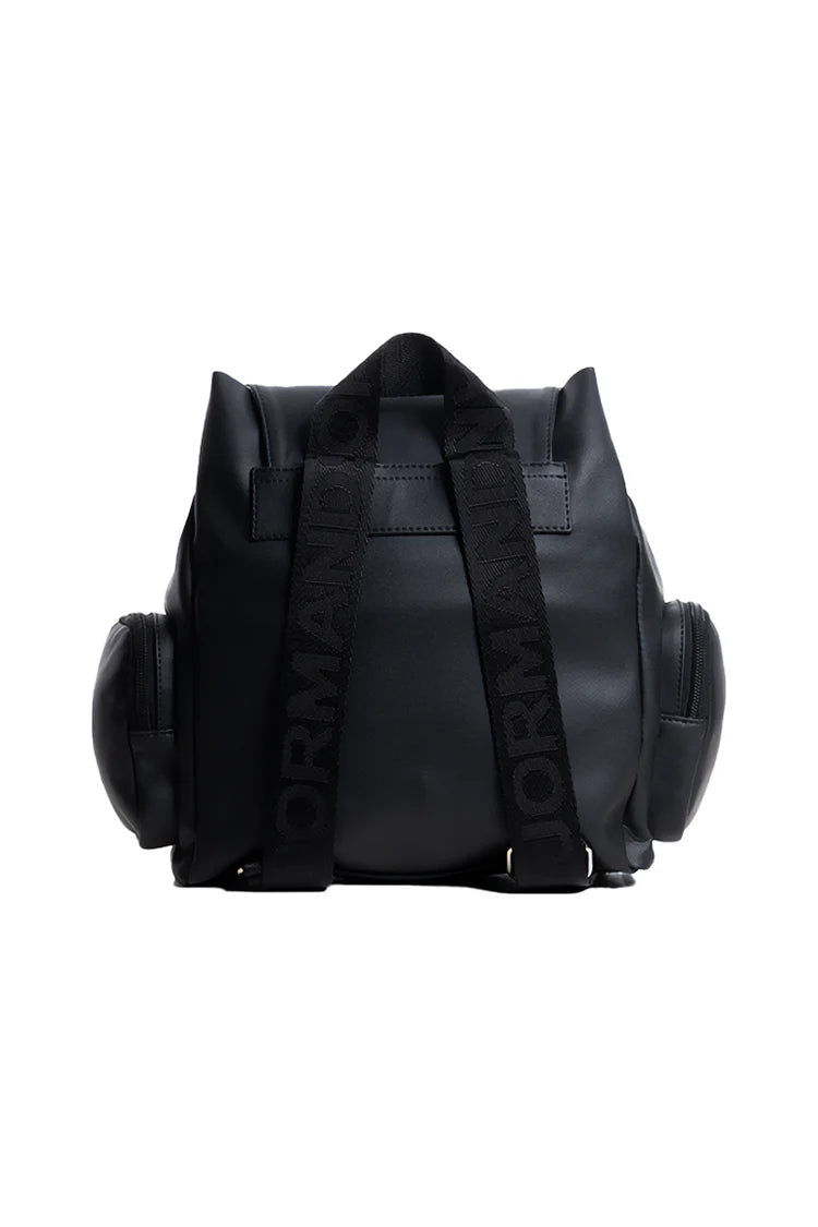 JORMANDS BLACK FLAP BACKPACK