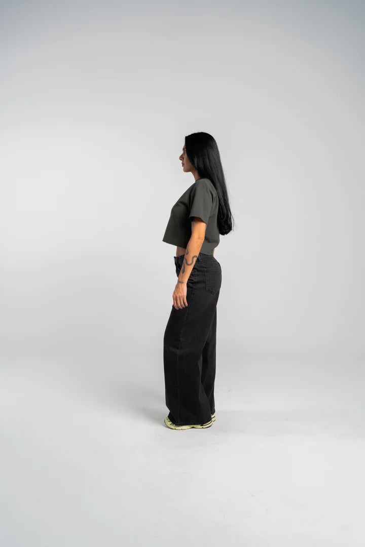 Aurum green signature croptop