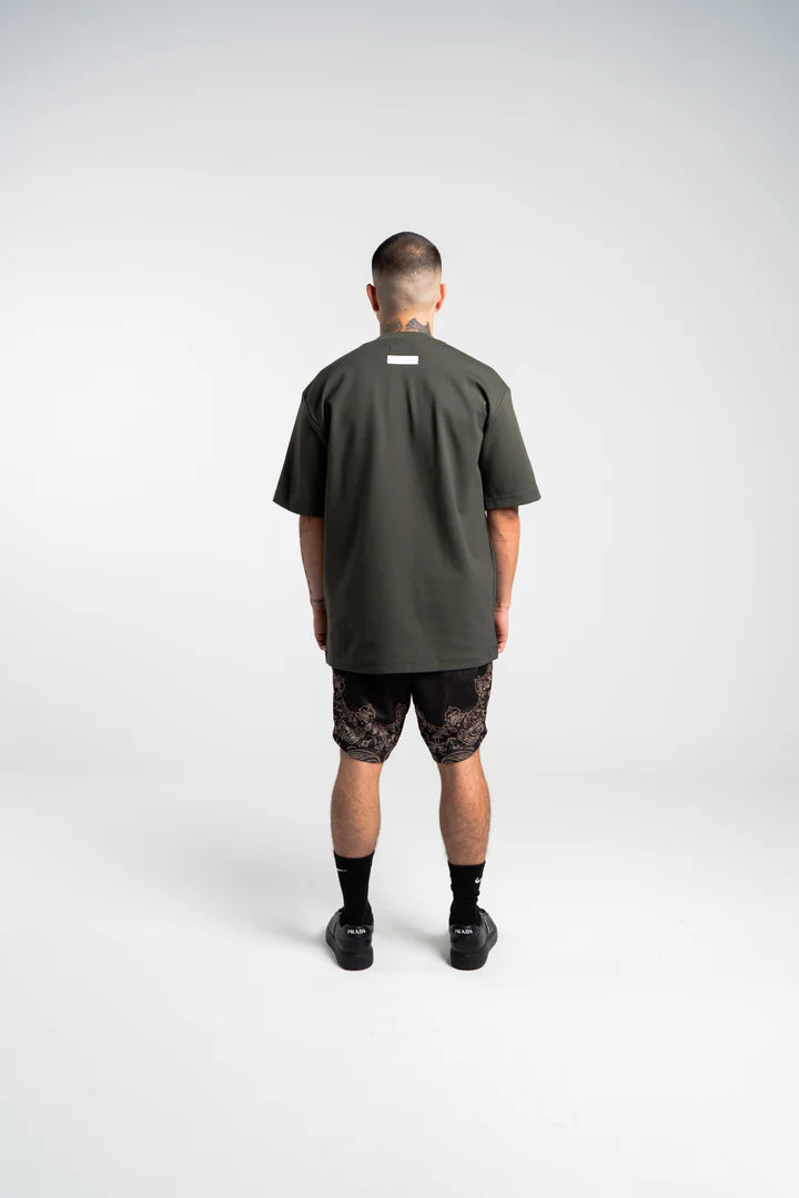 Aurum black bandana shorts