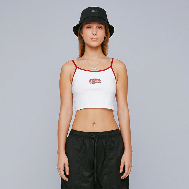 True Lounge Cropped Tank Top - White