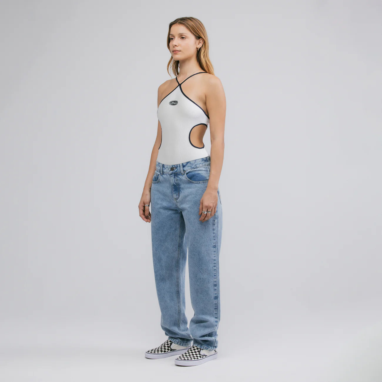 True Lounge Cut-Out Bodysuit - Cream