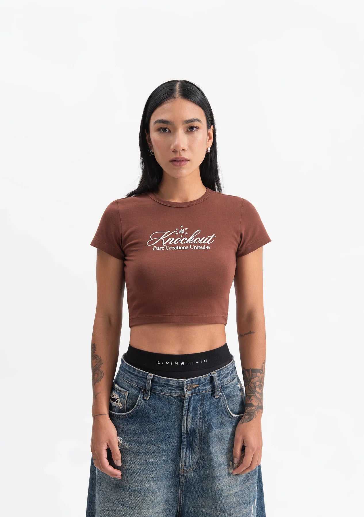 Pure Knockout brown baby tee PUR19488