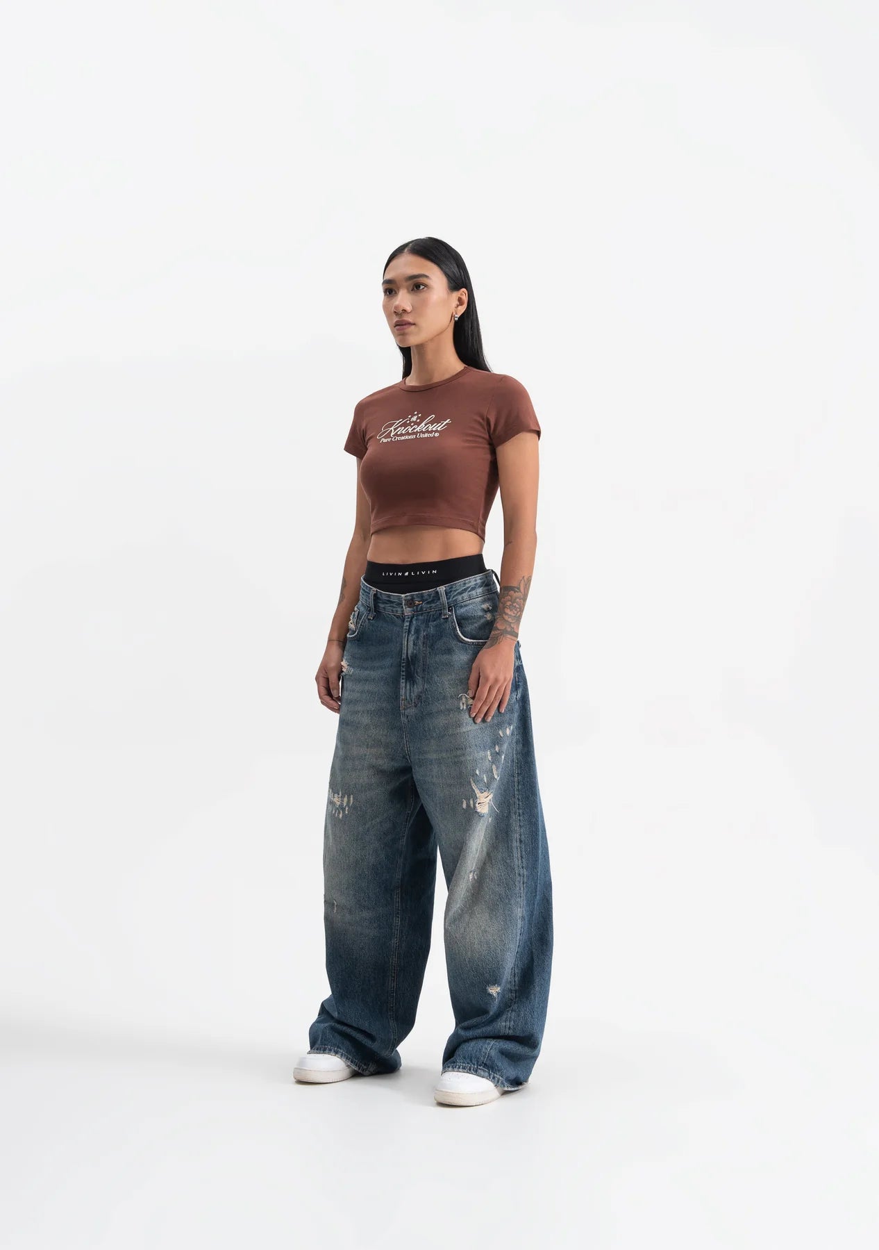 Pure Knockout brown baby tee PUR19488