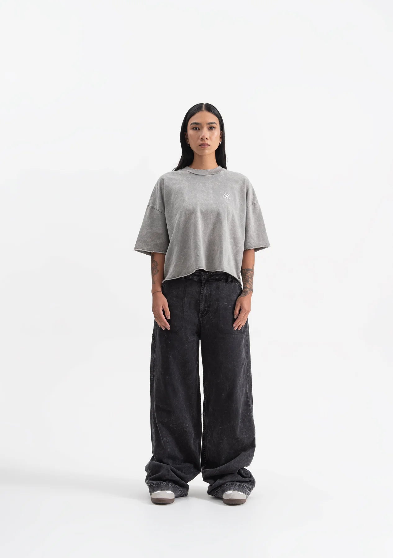 Pure Knockout grey crop top PUR19491
