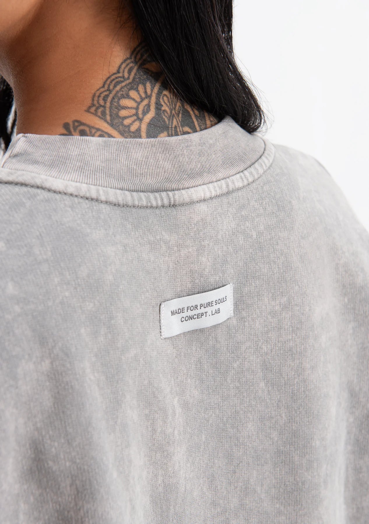 Pure Knockout grey crop top PUR19491