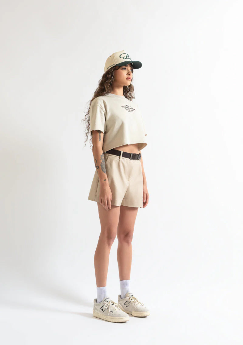 Pure Monclair taupe Crop top PUR19786