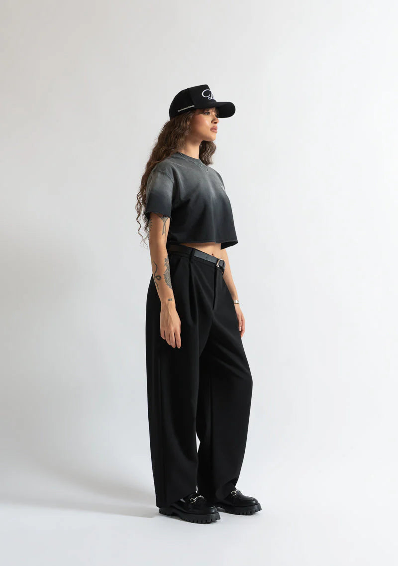 Pure Monclair washed black Crop top PUR19787