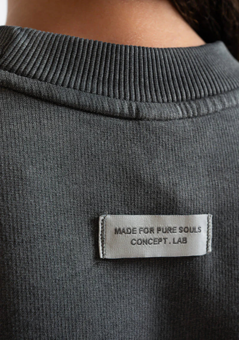 Pure Monclair washed black Crop top PUR19787