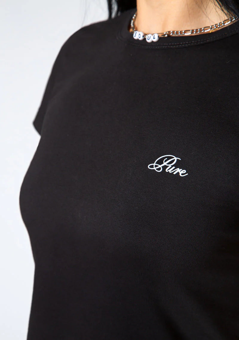 Pure Dopamine black crop top PUR19849
