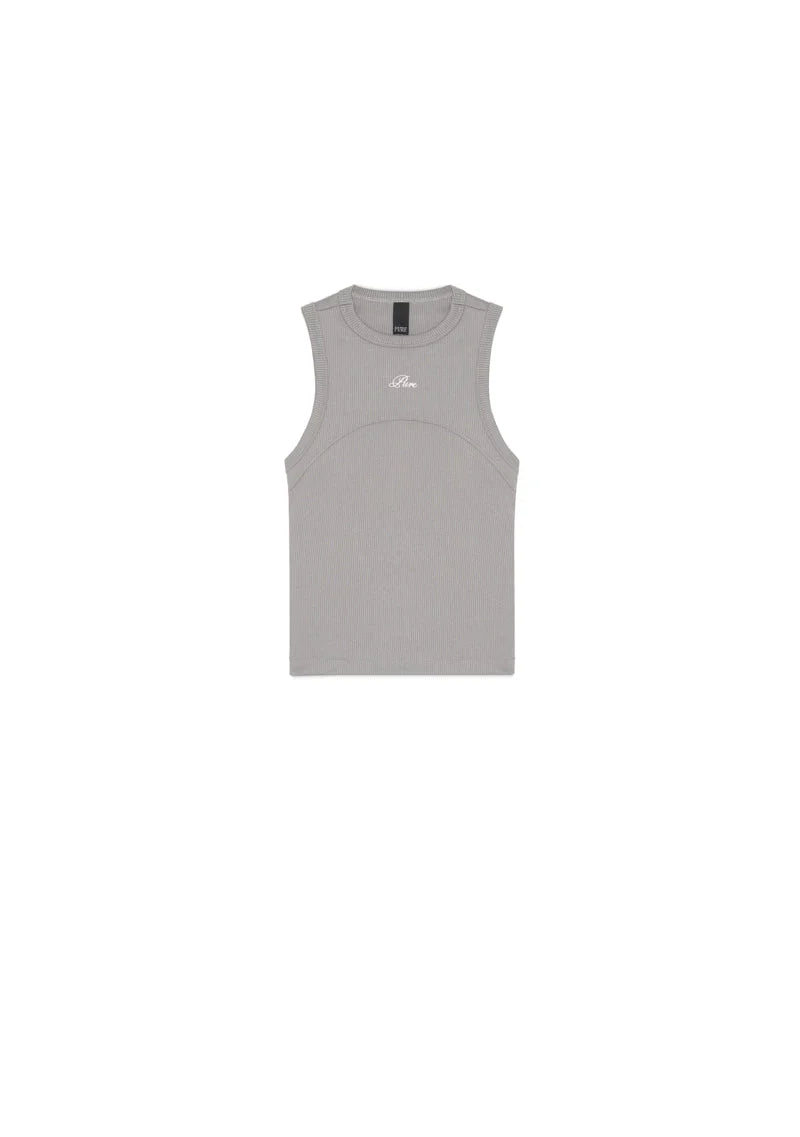 Pure Dopamine grey rib tank top PUR19850