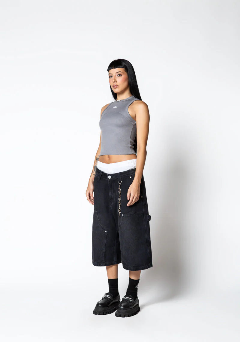 Pure Dopamine grey rib tank top PUR19850