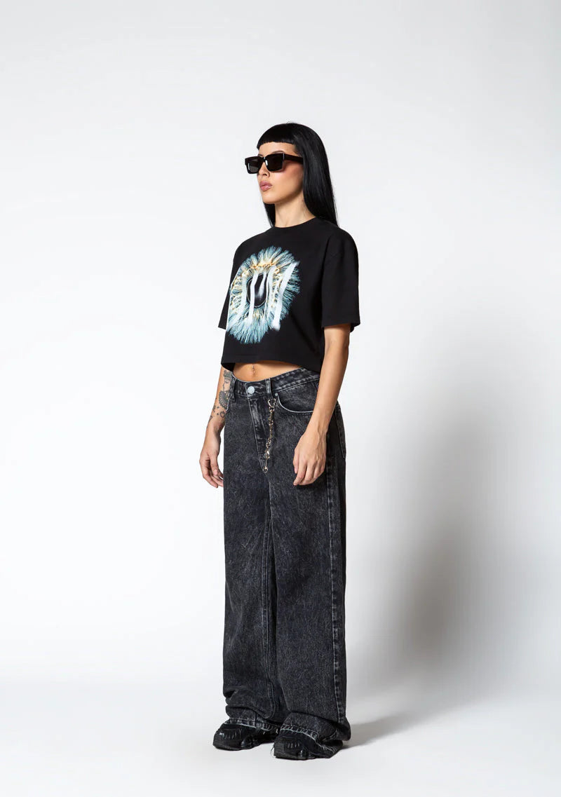 Pure Dopamine black eye crop top PUR19853