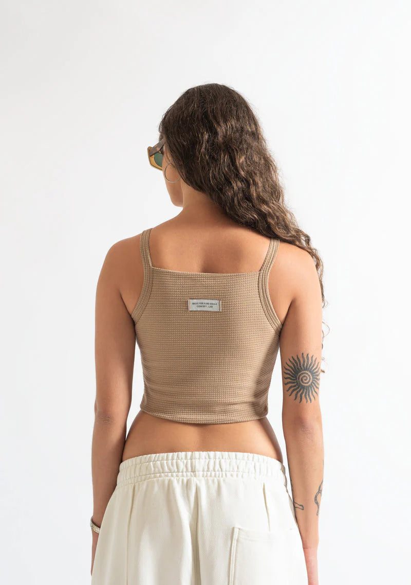 Pure Monclair brown crop top PUR20288