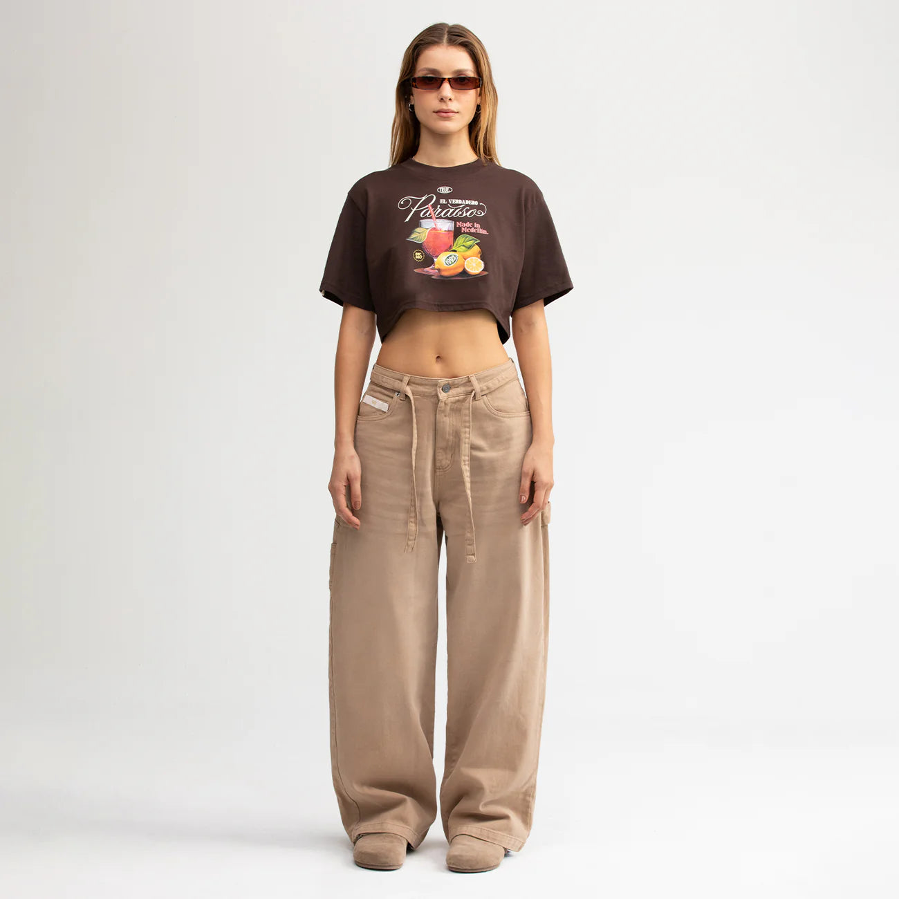 True Paraíso Crop Top - Brown