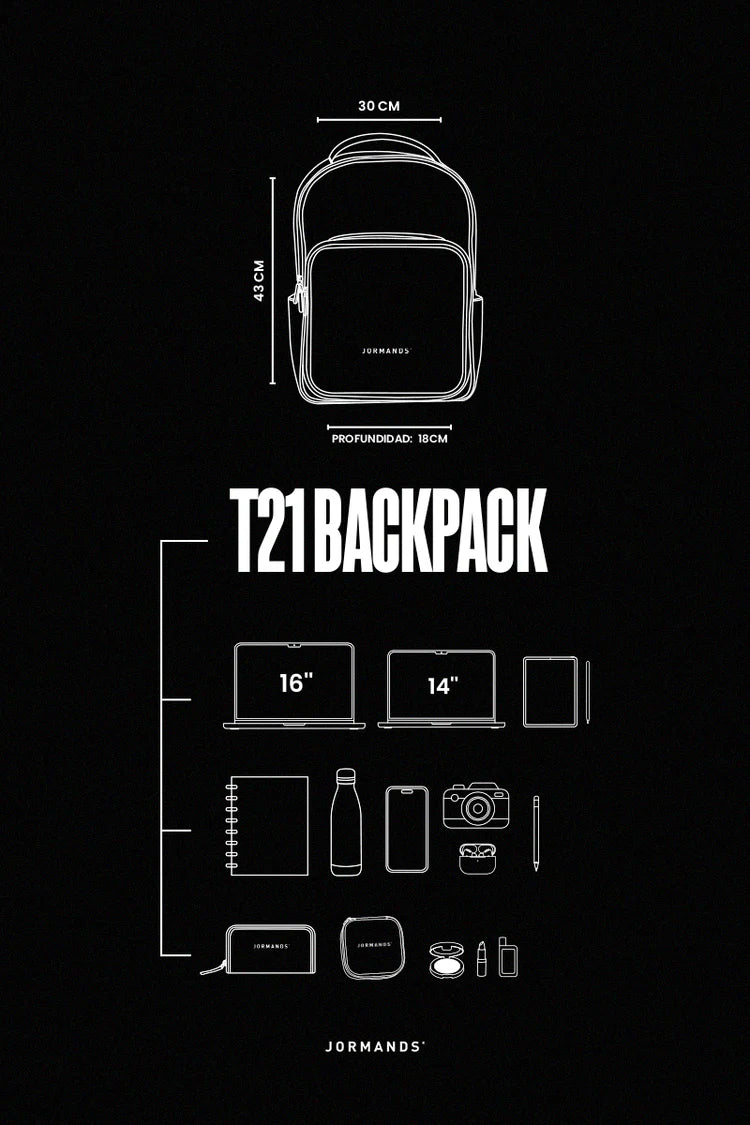 JORMANDS BLACK T-21 BACKPACK