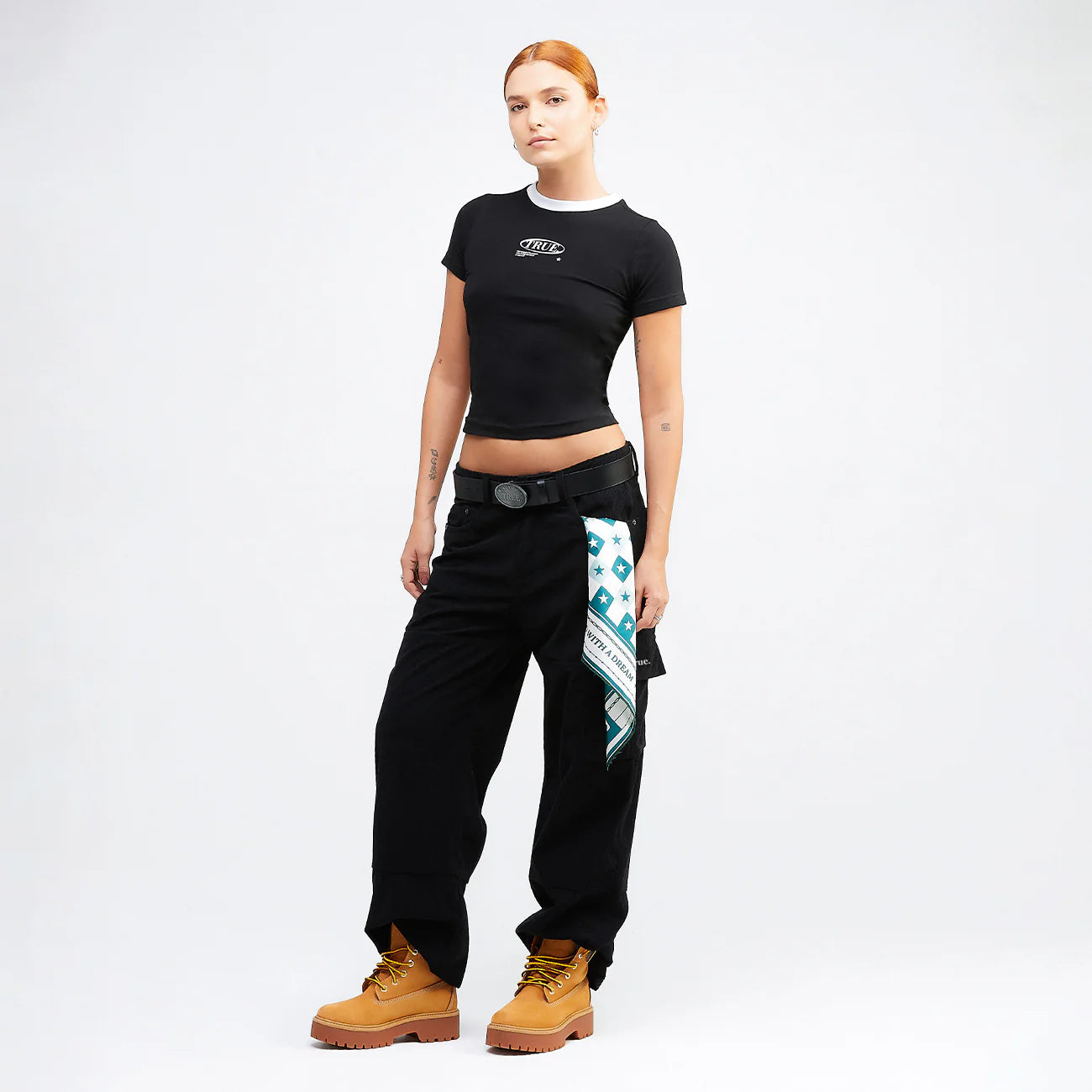 True Lounge Baby Tee - Black