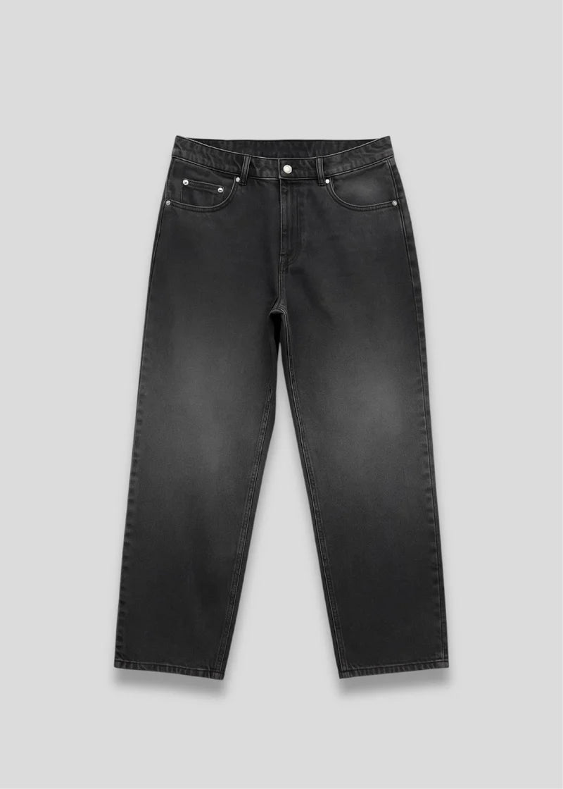 Crowncode jean wide fit - negro desgastado