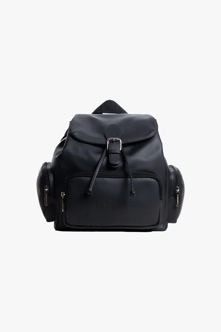 JORMANDS BLACK FLAP BACKPACK