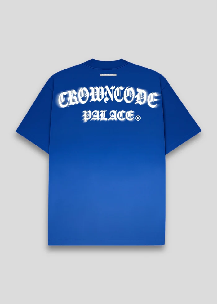 Crowncode camiseta distortion - azul degrade