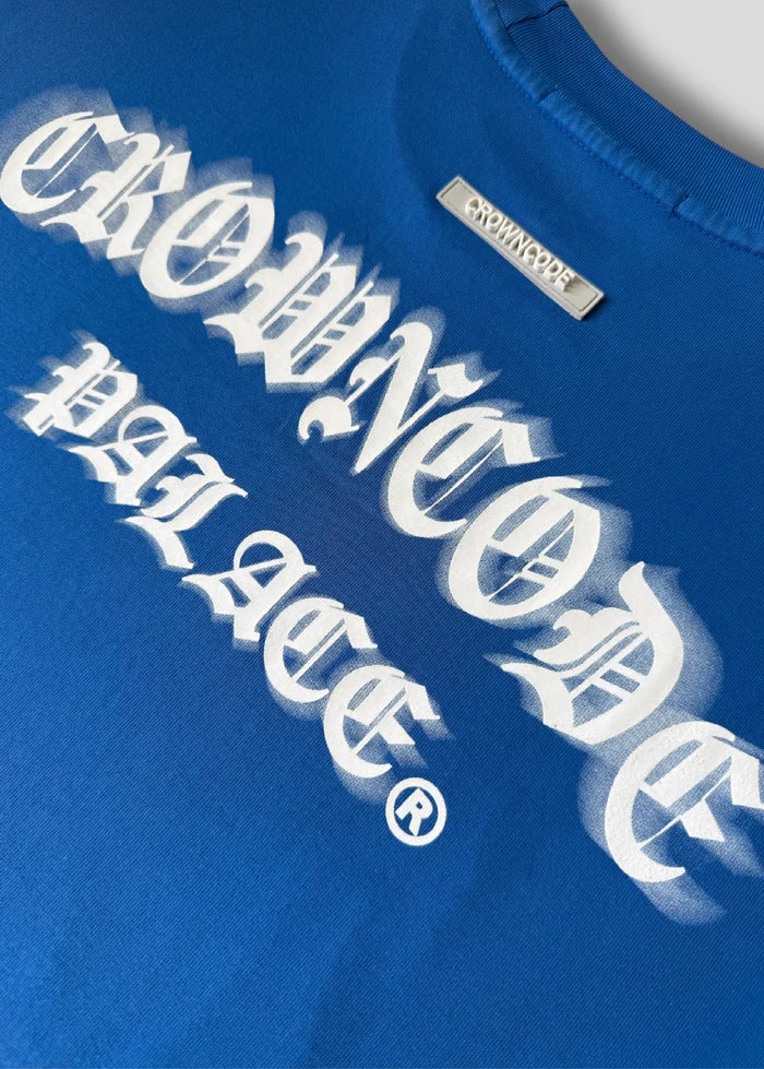 Crowncode camiseta distortion - azul degrade