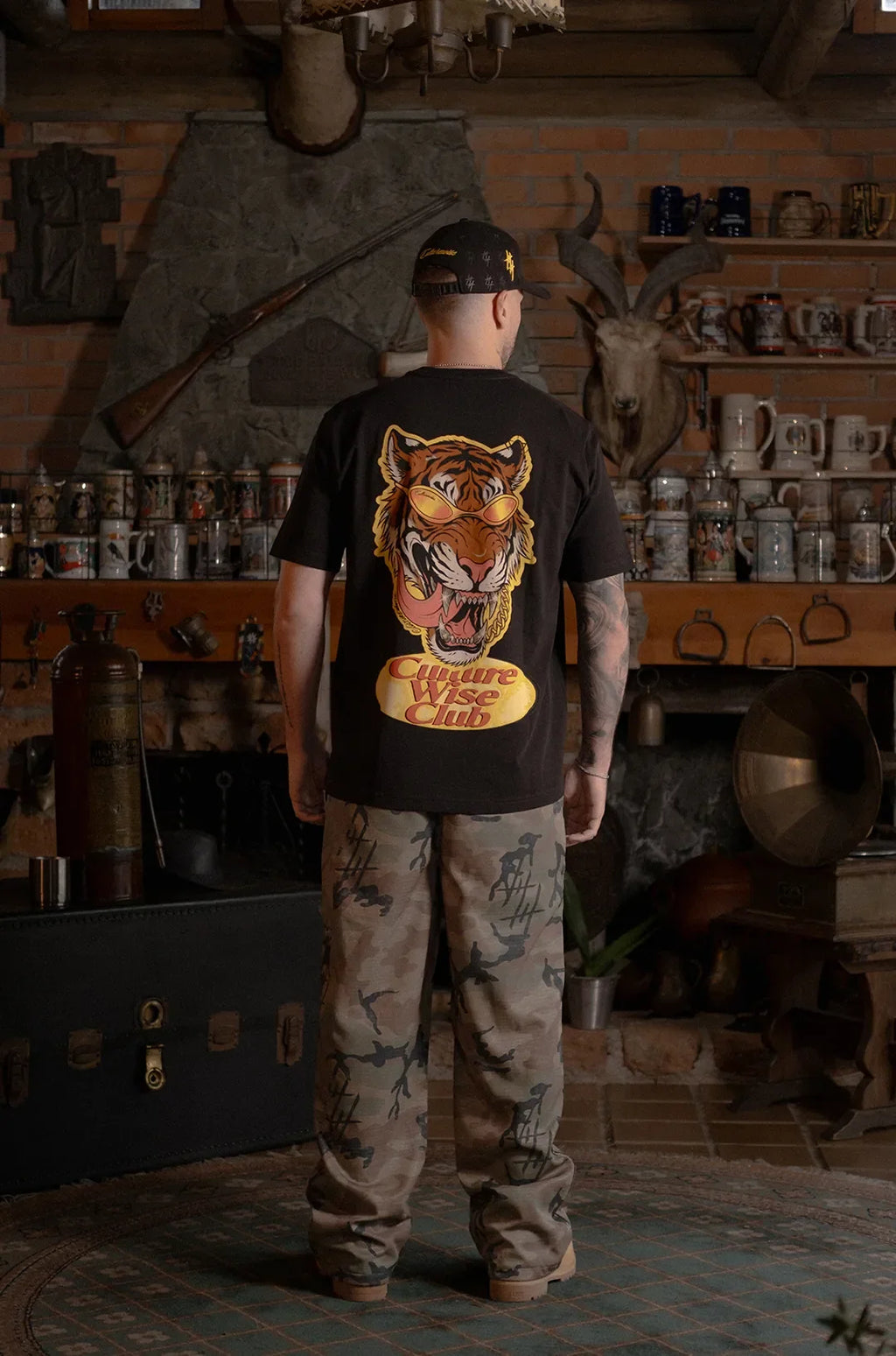 Culturewise Camiseta Negra Tigre CWQ9-RTIGER