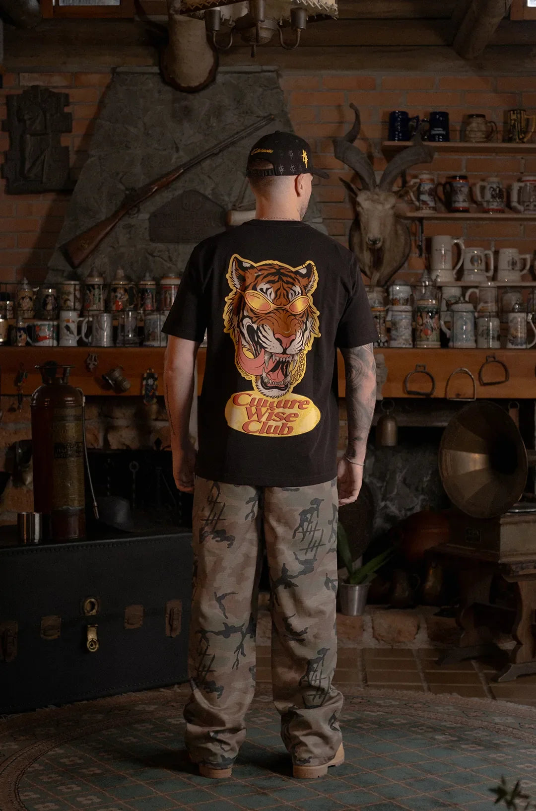 Culturewise Camiseta Negra Tigre CWQ9-RTIGER