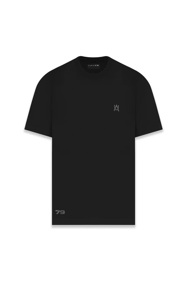 Aurum Aurum Black On Black Line T-Shirt