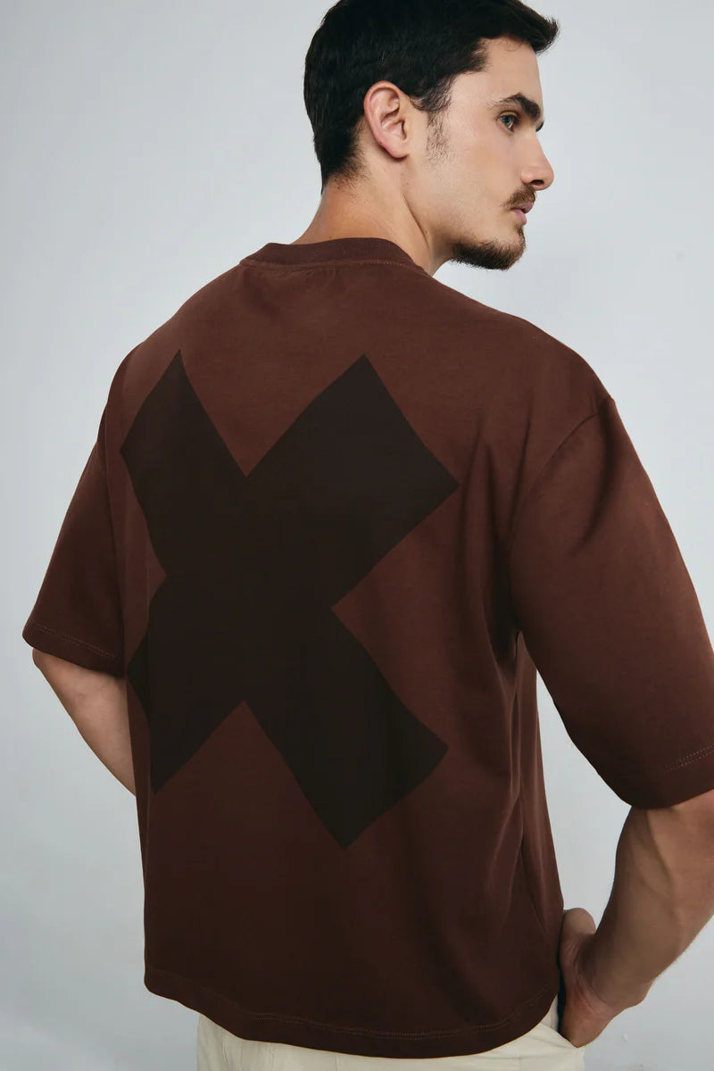 Diez Camiseta Boxy Fit Oversized X Chocolate