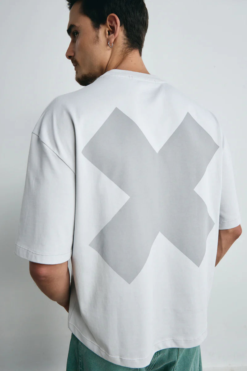 Diez Camiseta Boxy Fit Oversized X Gris