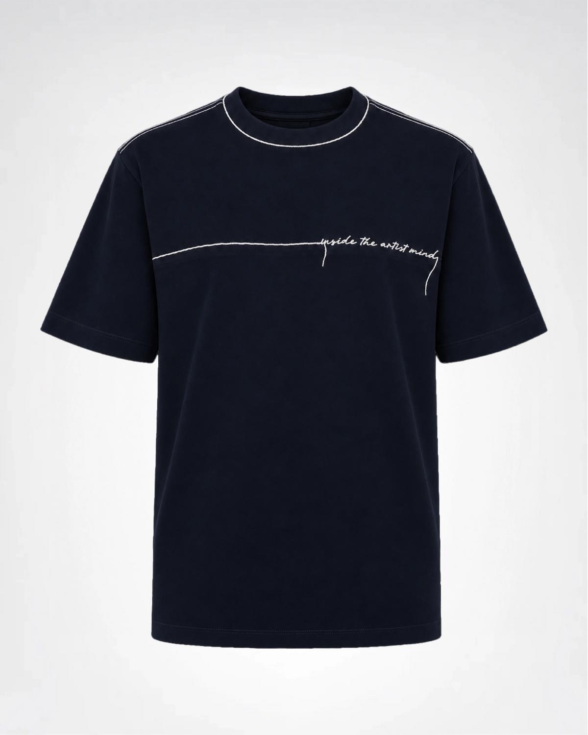 Artdist Stroke Navy Regular Fit T-Shirt