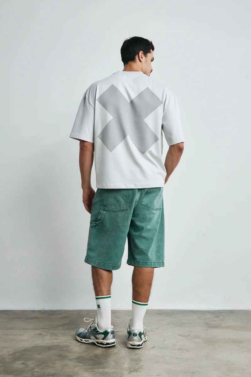 Diez Camiseta Boxy Fit Oversized X Gris
