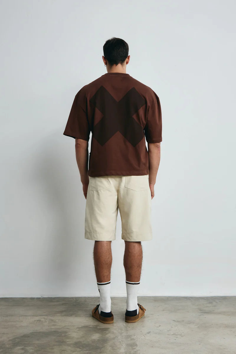 Diez Camiseta Boxy Fit Oversized X Chocolate