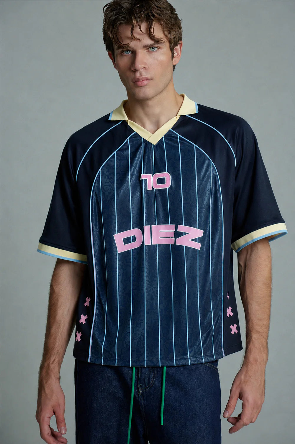 Diez Camiseta Fútbol Azul