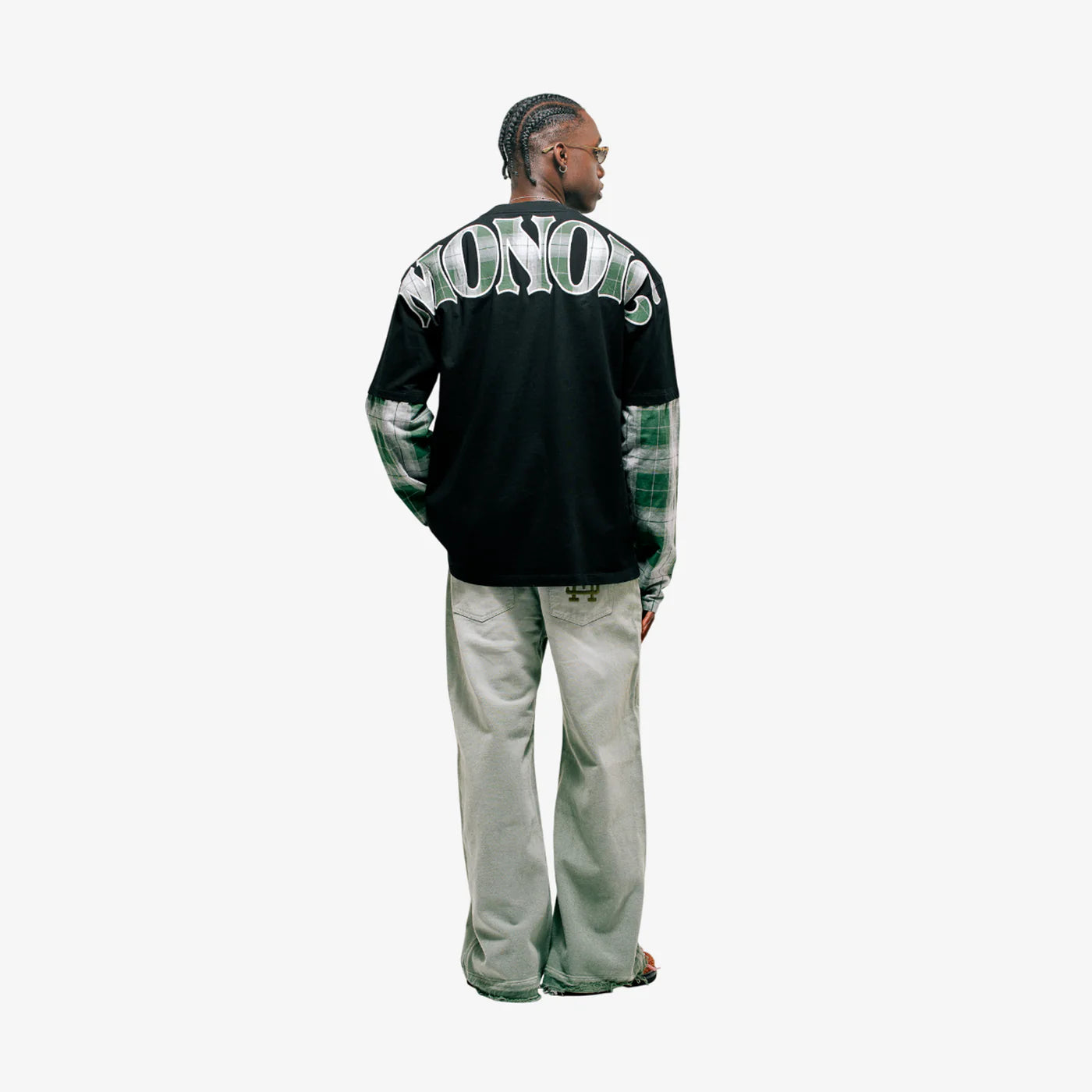 Monoic Camiseta Oversized Core Doble Manga - Negra