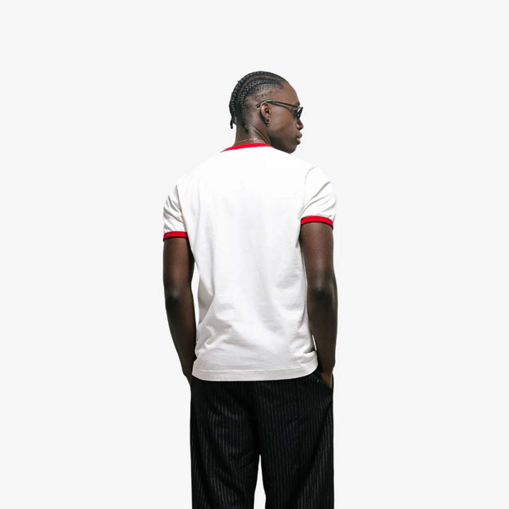 Monoic Camiseta Tutto Benne Ringer Fit - Blanco Hueso
